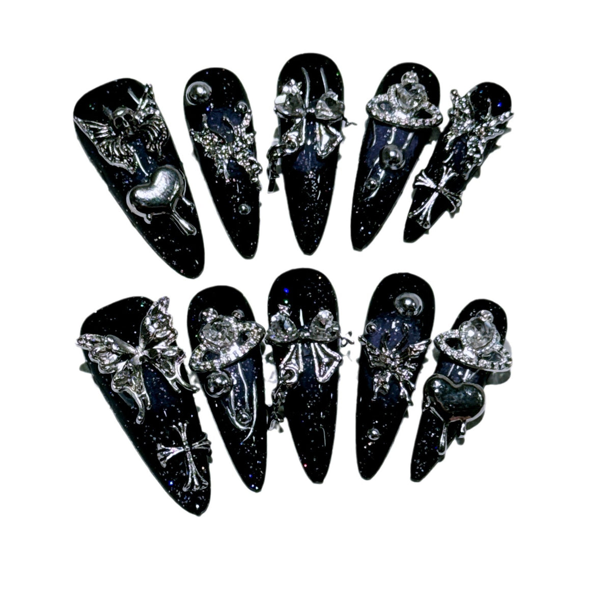 Premium Gothic Dekorative Nagelkunst Set
