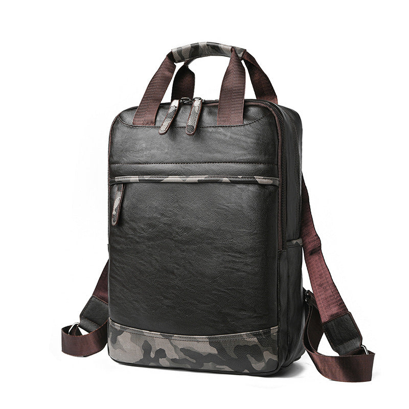 Eleganter Leder Laptop Rucksack Brehn