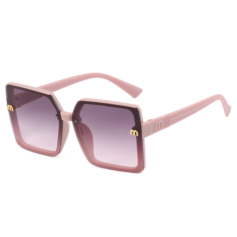 Damen modische quadratische Sonnenbrille mit verspiegeltem Verlauf Brehn