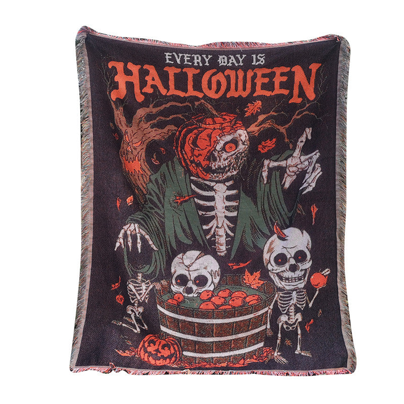 Halloween-Themen Wandteppich-Wurfdecke