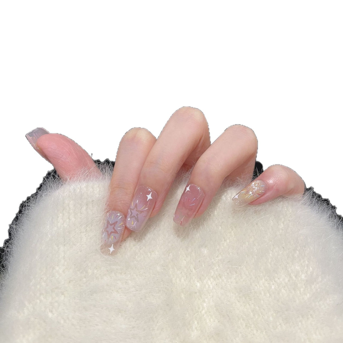 Sternenhimmel-inspiriertes Press-On-Nagelkunst-Set Brehn