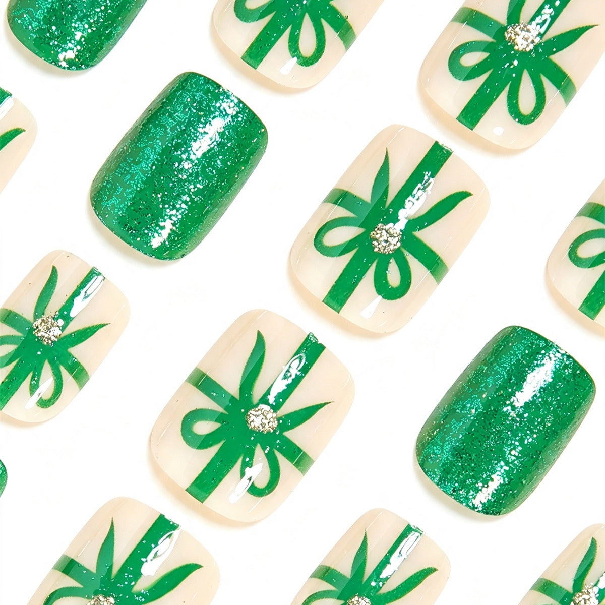 Festliches, urlaubs inspiriertes Press-On Nagelkunst-Set Brehn