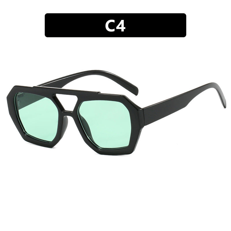 Damen oversized Sonnenbrille im markanten, achtkantigen Design Brehn