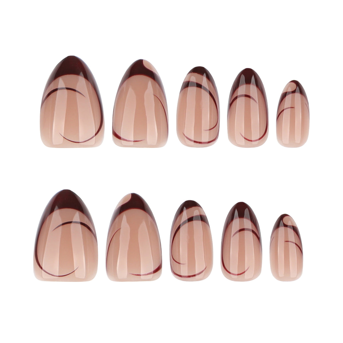 Elegante Nagelkunst mit filigranen Linien und Glitzerakzenten Brehn