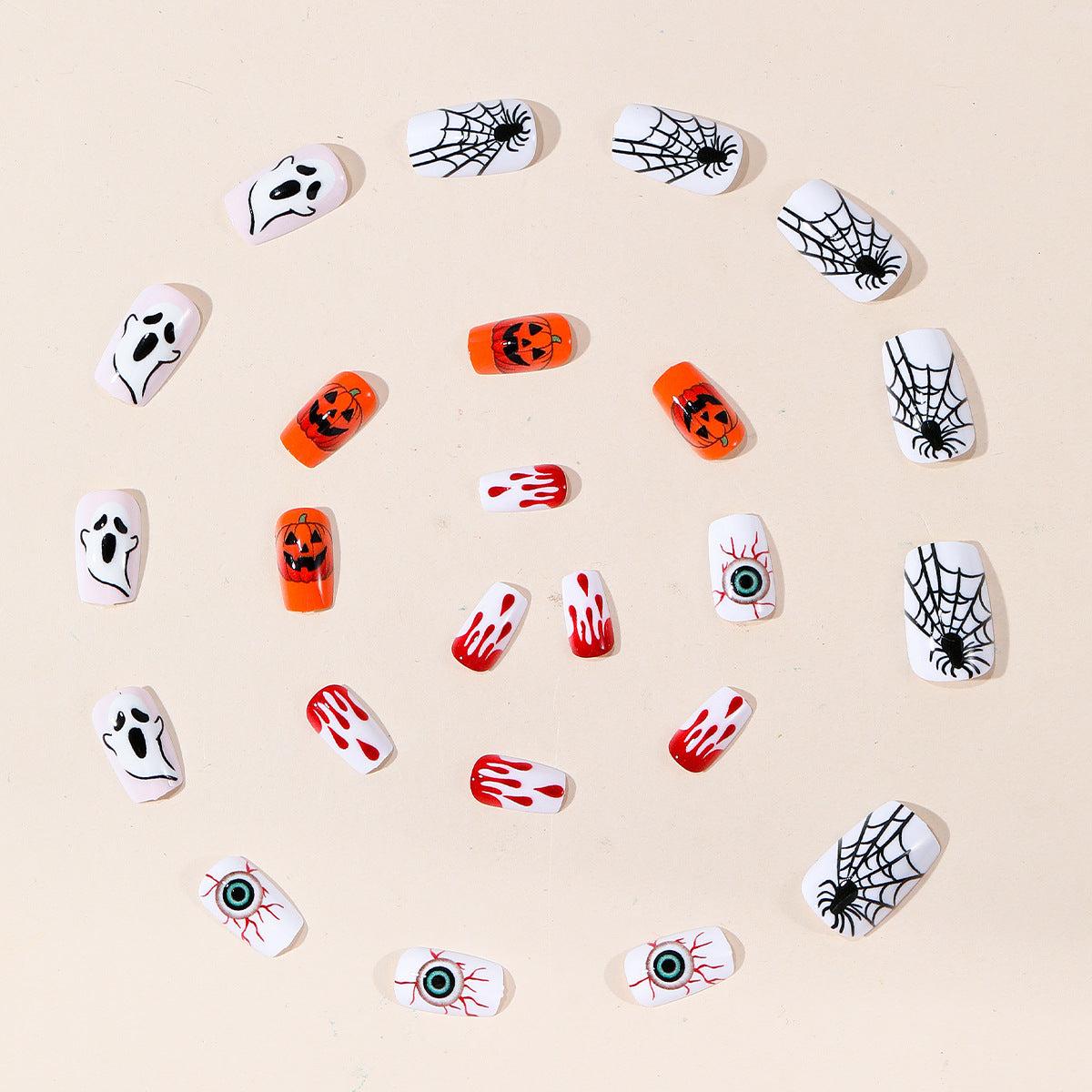 Halloween-Themen 3D Acryl Nagelkunst Set Brehn