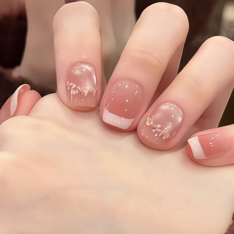 Blumiges Akzent Press-On Nagelset Brehn