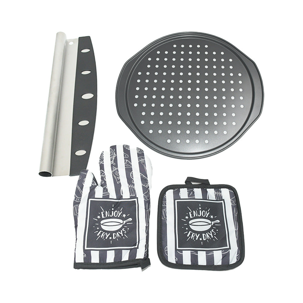 gepolstertes isoliertes Baumwoll-Ofenhandschuh- und Topflappen-Set Brehn