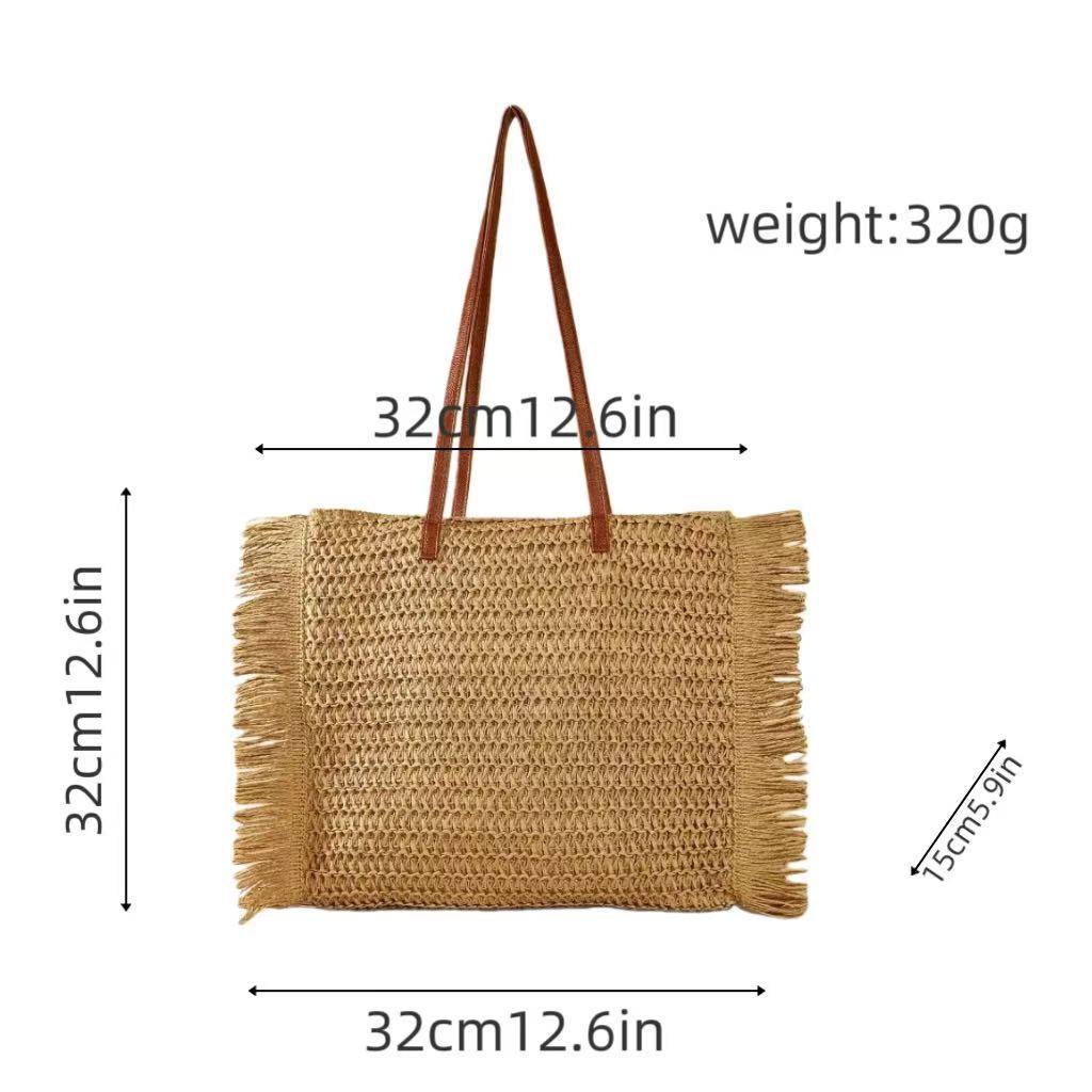 Elegante Raffia Einkaufstasche Brehn
