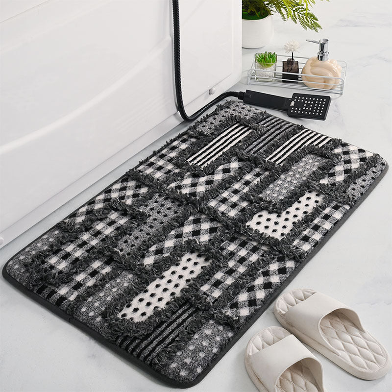 Strukturierte Patchwork-Badematte