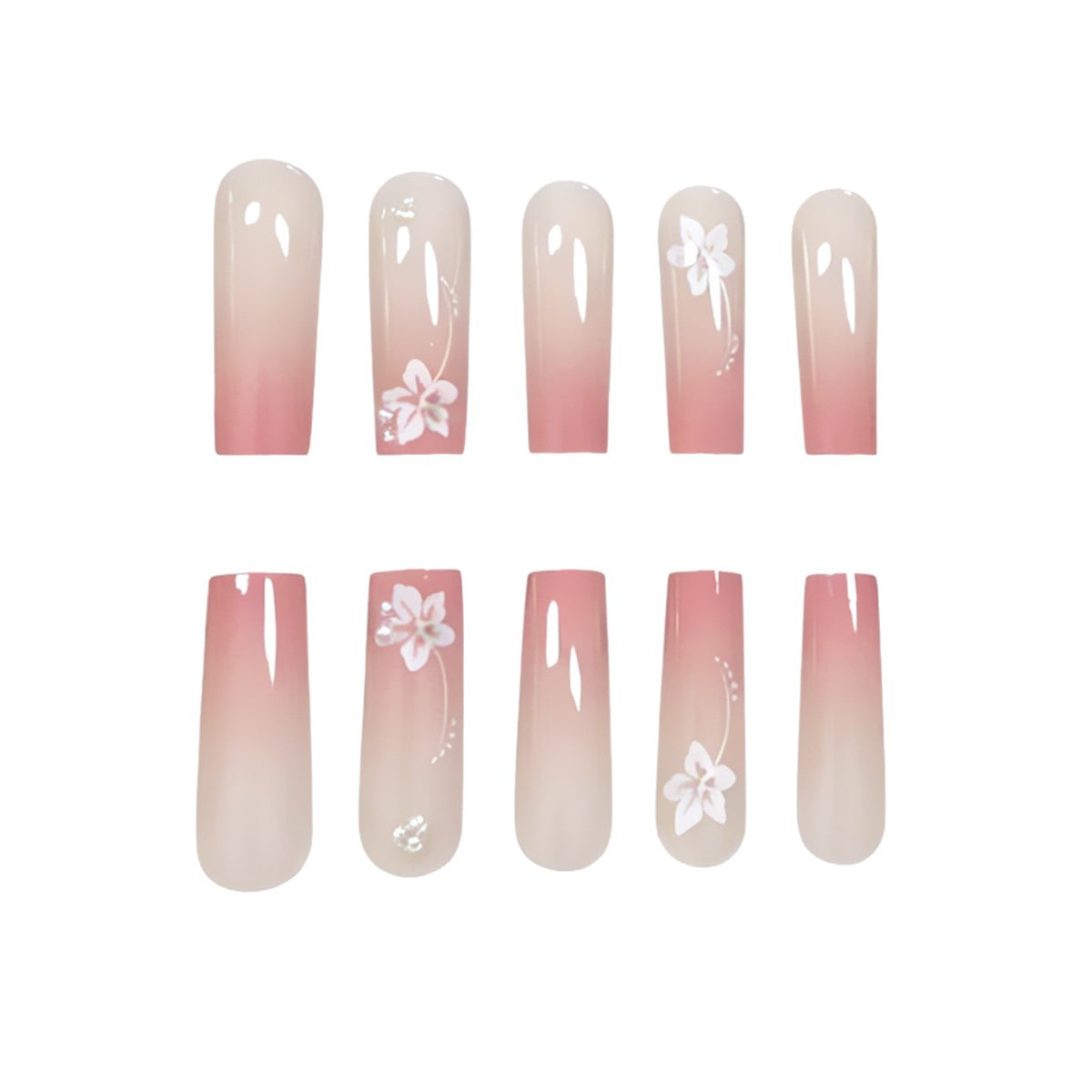 Florales Acryl-Nagelkunst-Set Brehn