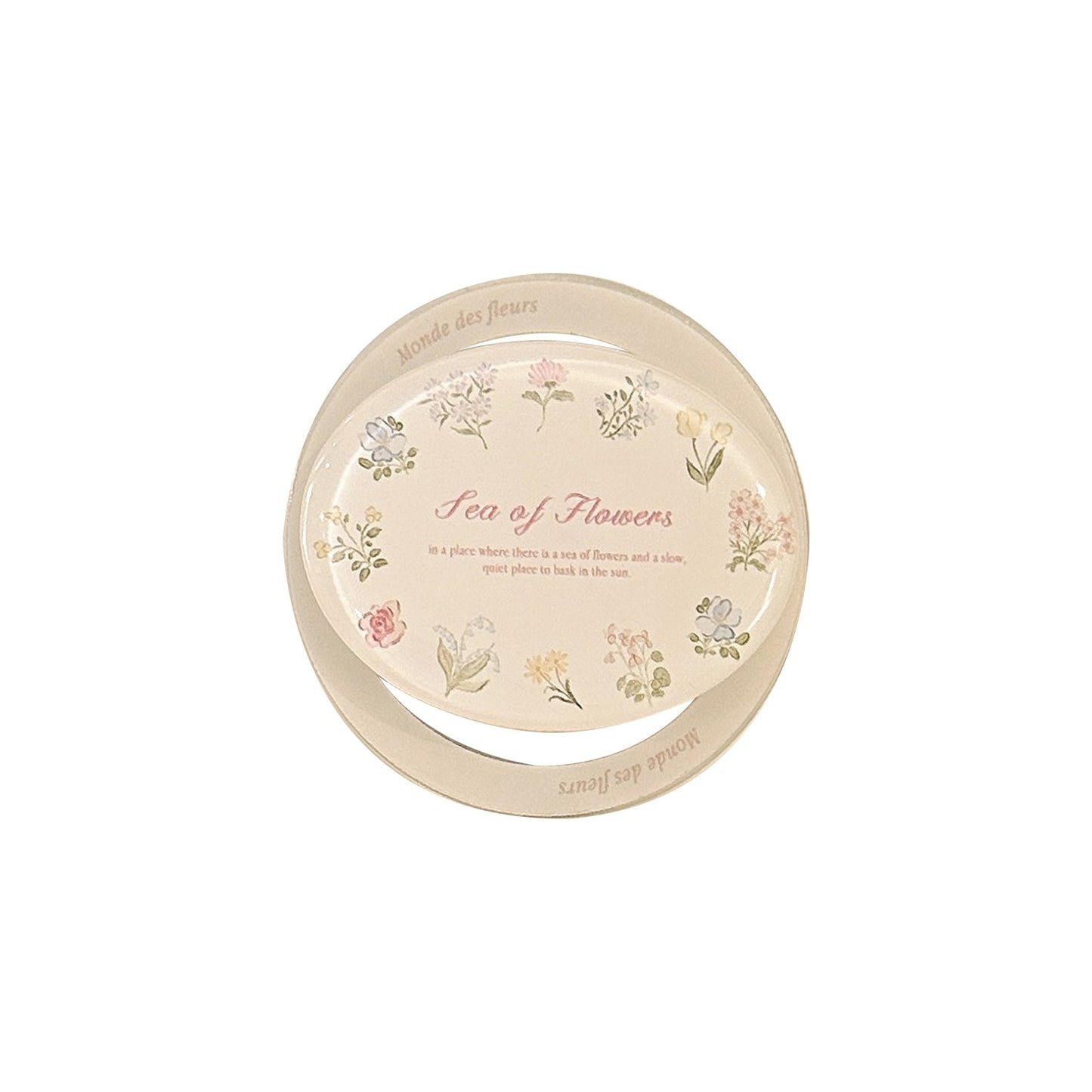 Eleganter Keramik-Untersetzer mit Blumendesign Brehn