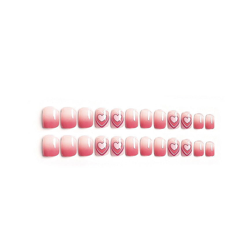 Künstlerisches Herzdesign Press-On Nail Set Brehn 178815*10mm0446