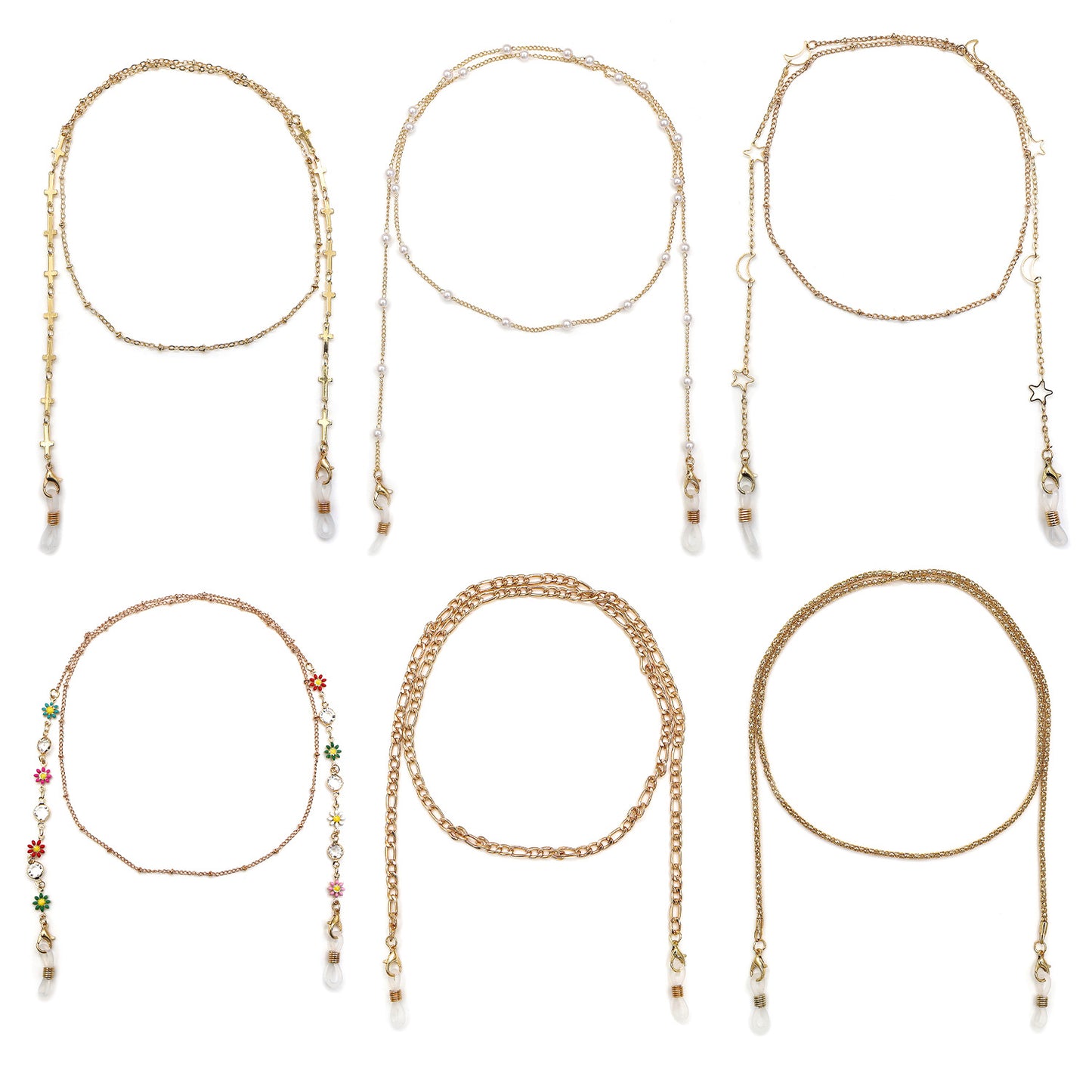 Elegante kreuzverzierte Brillenband Brehn