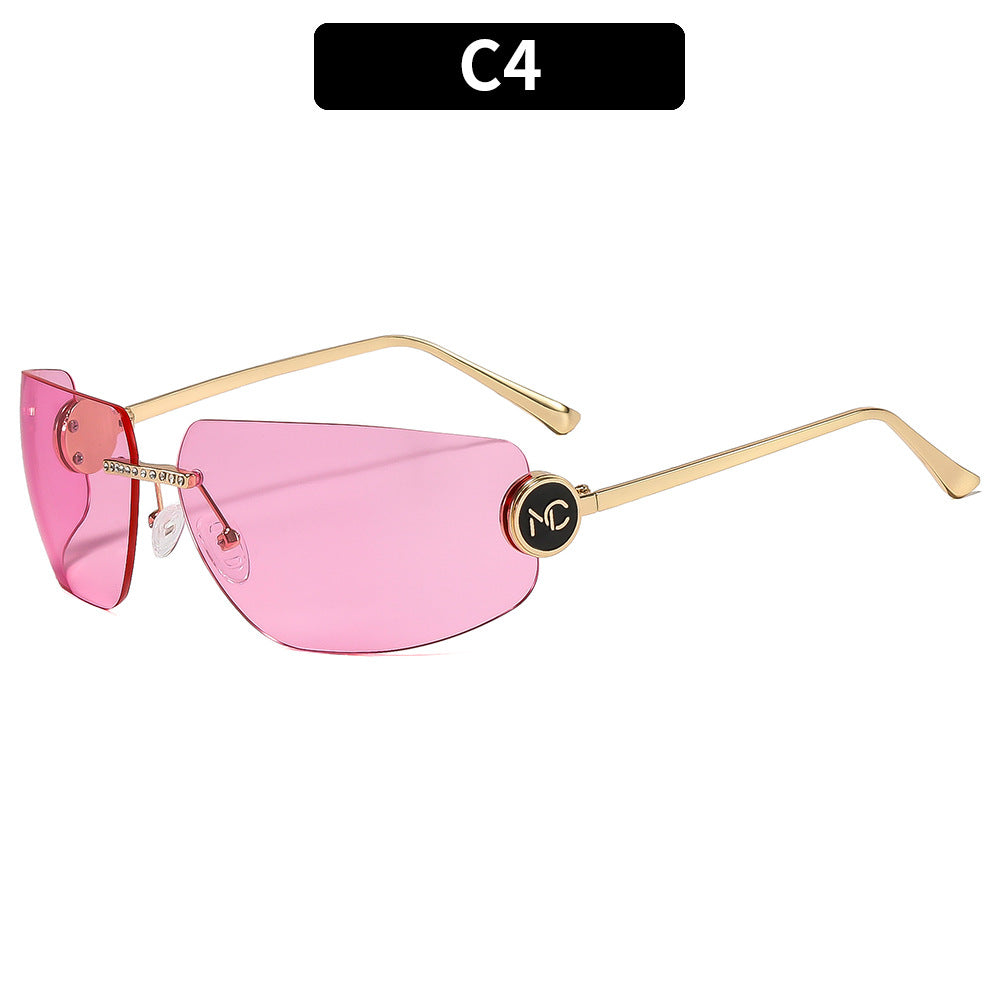 Zeitgenössische Angular Shield Sonnenbrille