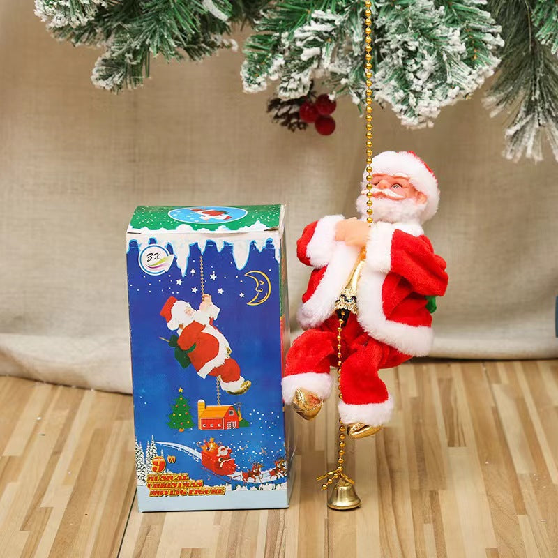 Dekorativer Weihnachtsmann mit Leiter Brehn