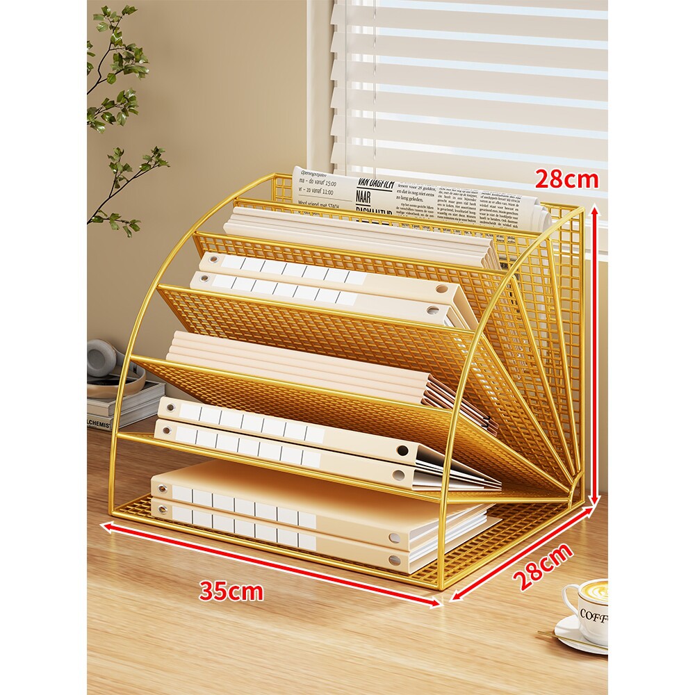 Multi-Ebenen Winkel-Mesh-Schreibtisch Datei- und Ordner-Organizer