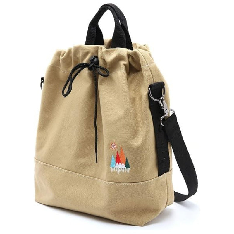 Freizeit-Rucksack mit Dekorativer Stickerei und Verstellbarem Tragesystem Brehn