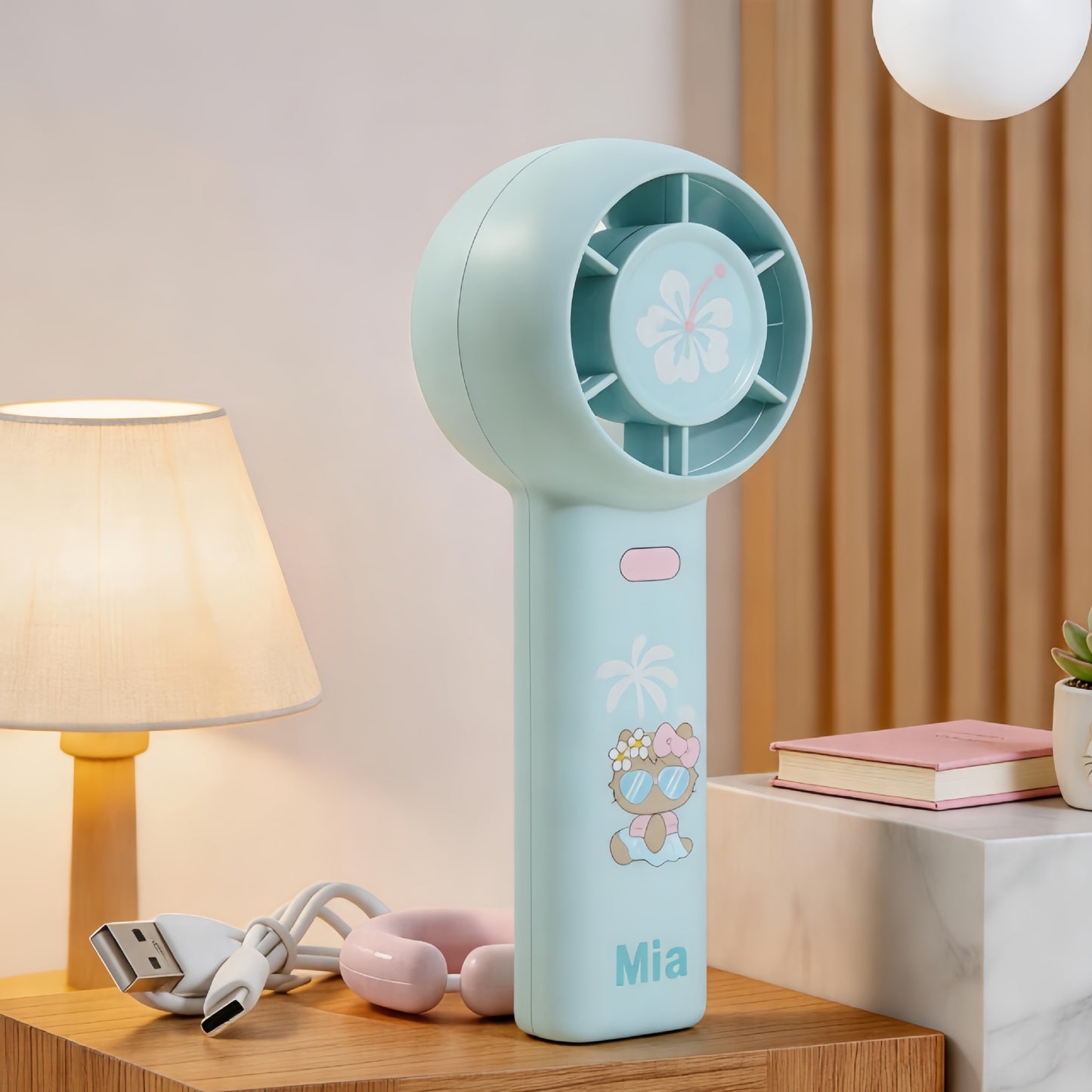 Damen Tragbarer USB Handventilator mit einzigartigem Tiermotiv Brehn
