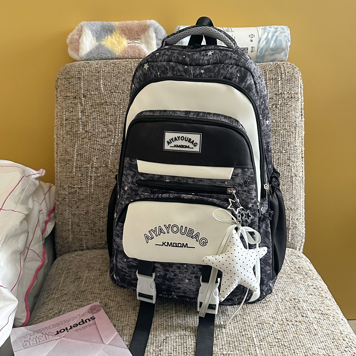 Trendiger Sternen-Print Rucksack
