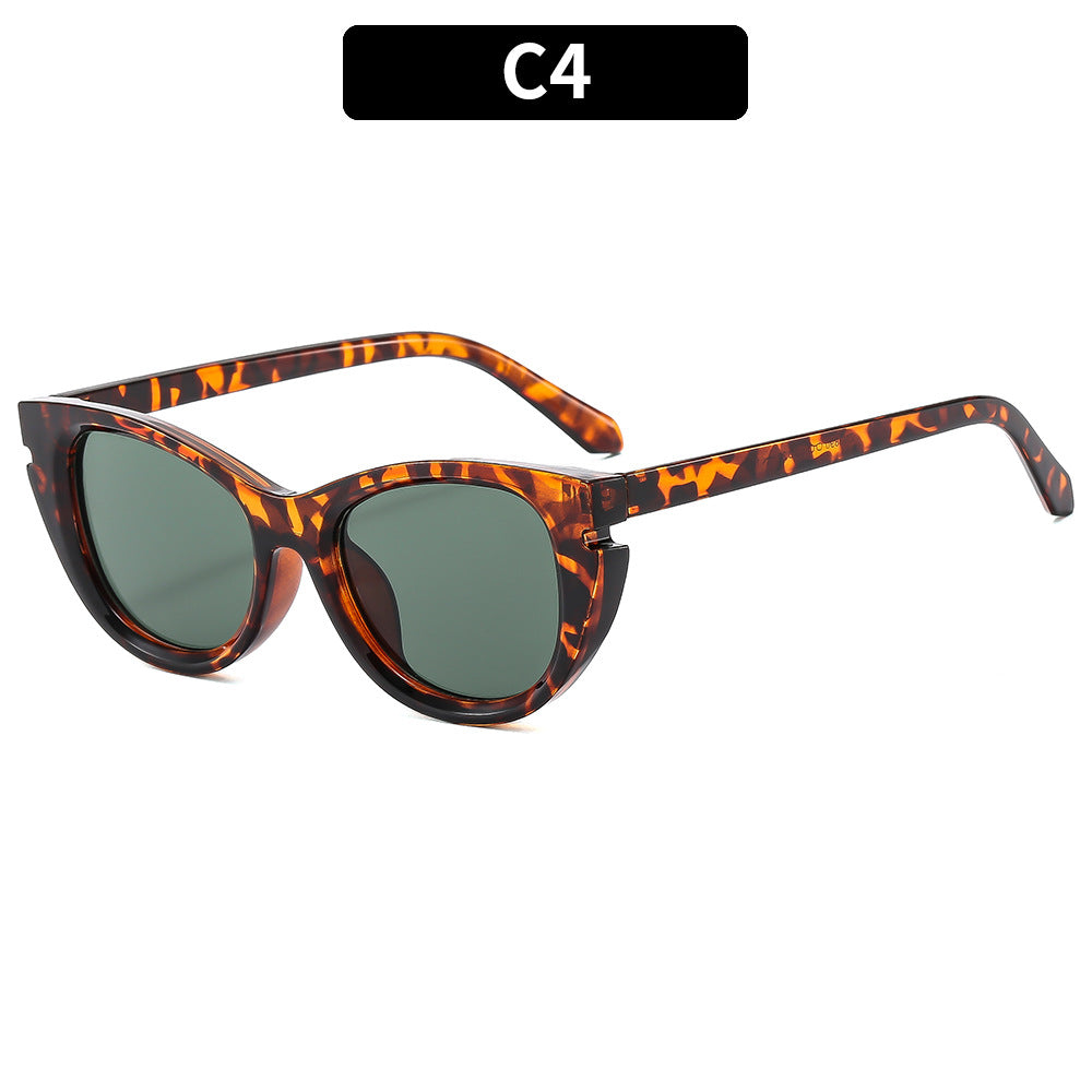 Cat-Eye-Sonnenbrille mit dickem Rahmen