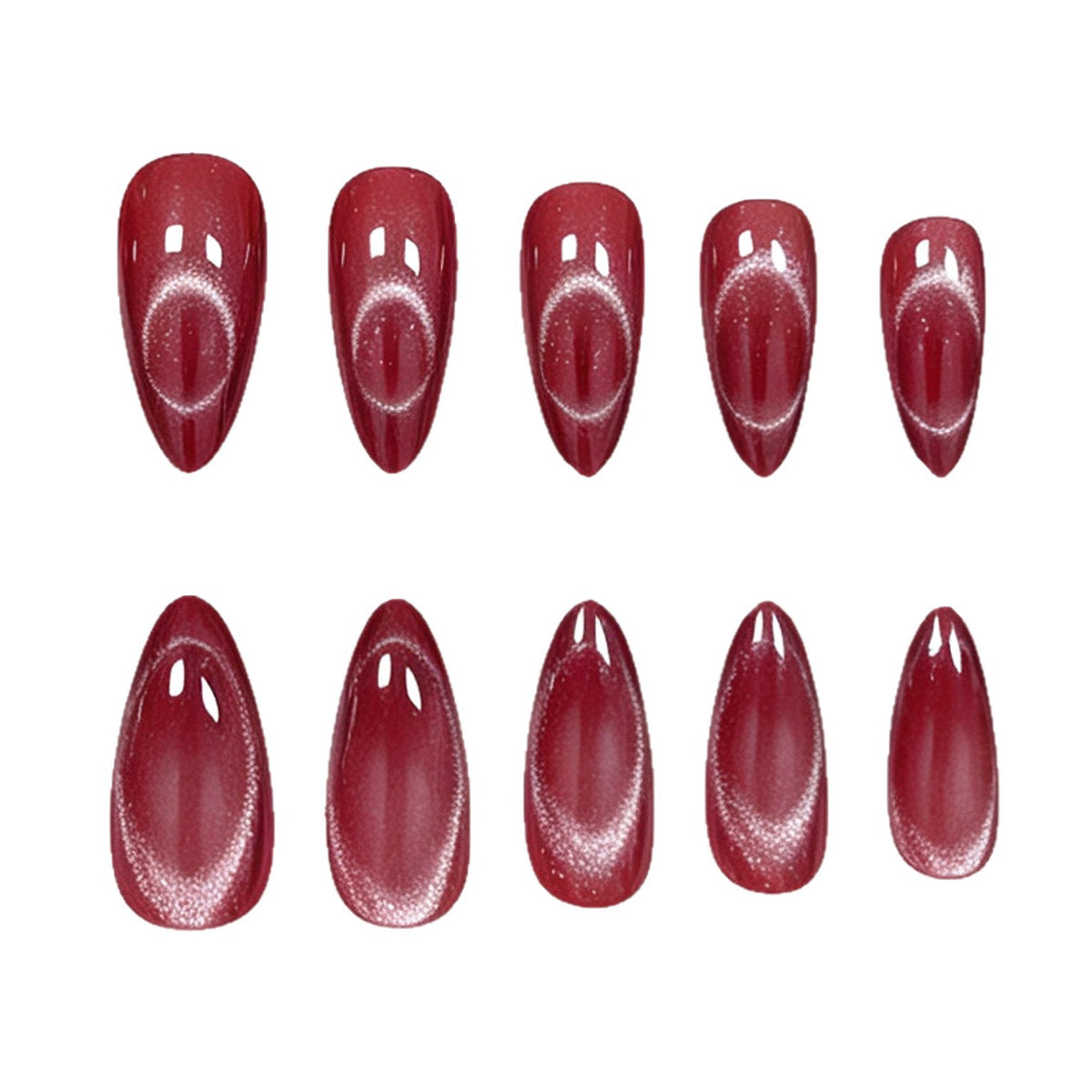 Glänzende mandelförmige Gel-Nagelvergrößerungen Brehn