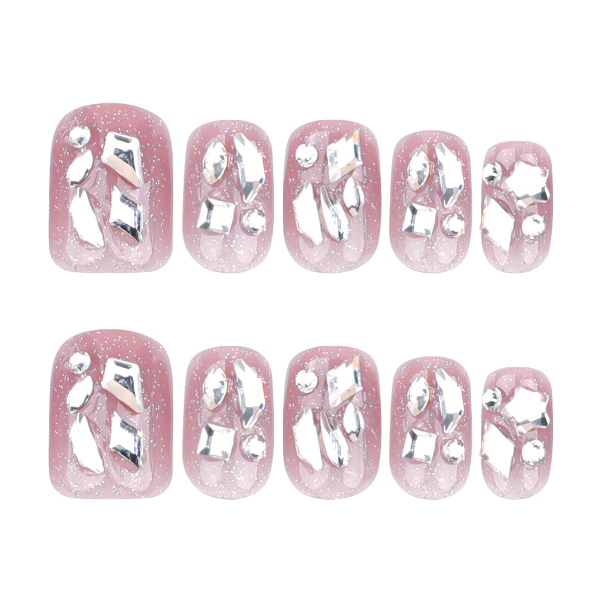 Künstliche Nagelkunst mit glamourösen Glitzerakzenten Brehn