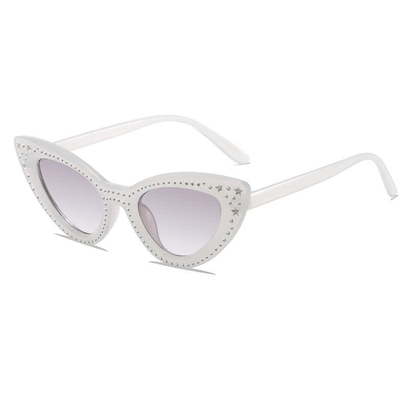 Glamouröse mit Strass verziertes Katzenaugen-Sonnenbrille Brehn
