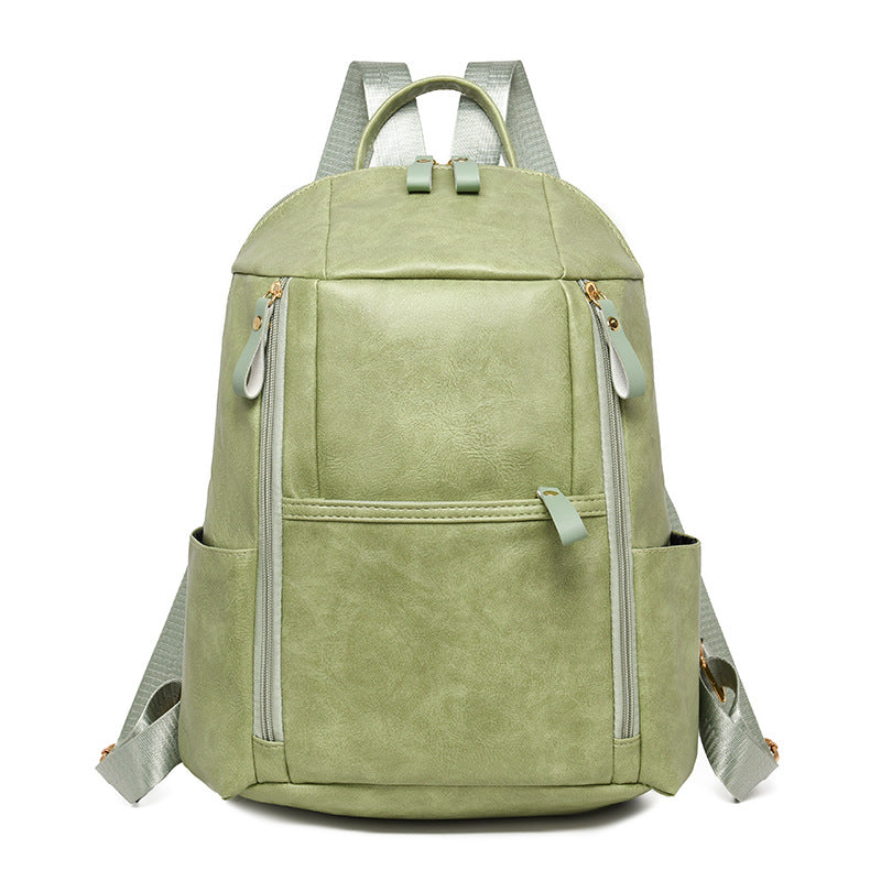 Elegante Multi-Compartt Faux-Leder-Rucksack Brehn
