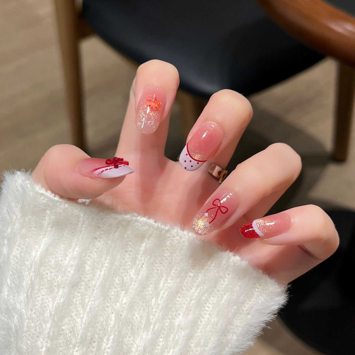 Premium ozean-inspirierte Press-On Nagelerweiterungen Brehn