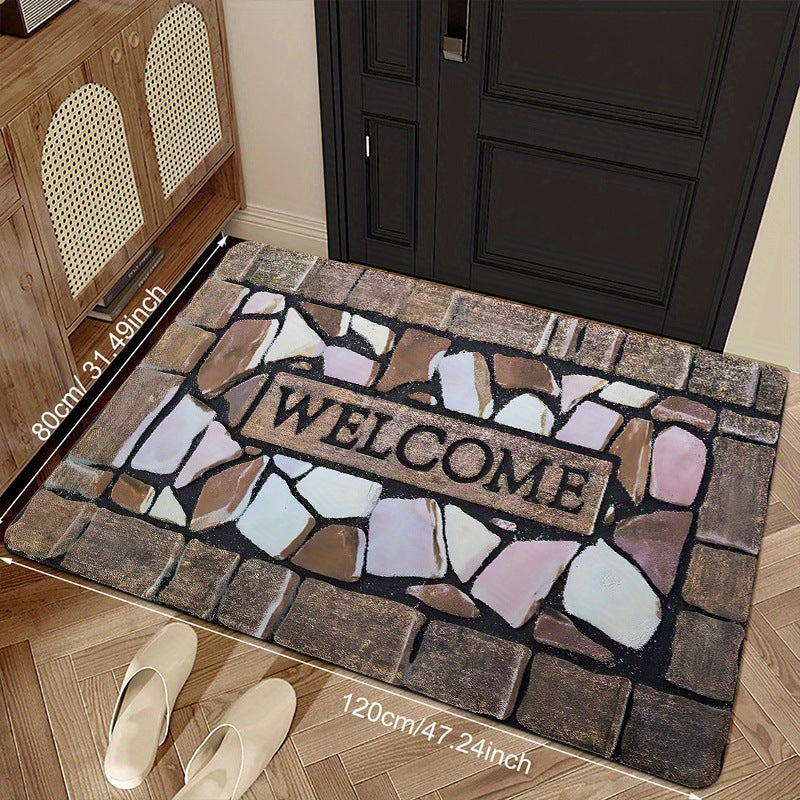 Mosaik Blumen Willkommensmatte