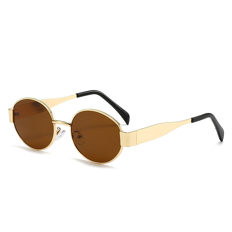 Damen modische ovale Sonnenbrille mit einzigartigem Rahmen Brehn