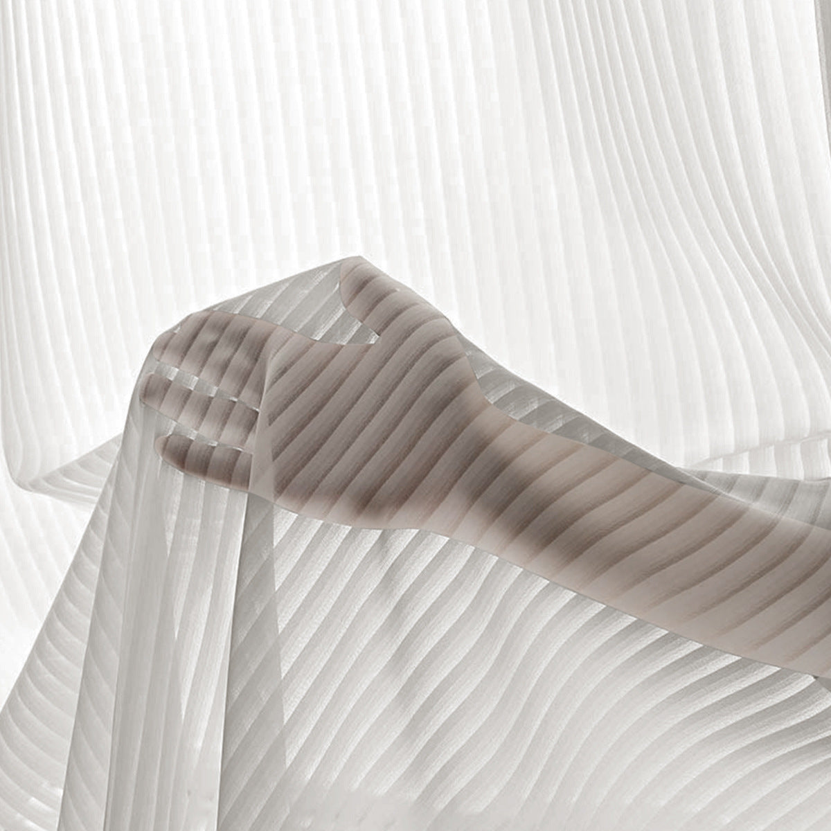 Transparente Faltenvorhang