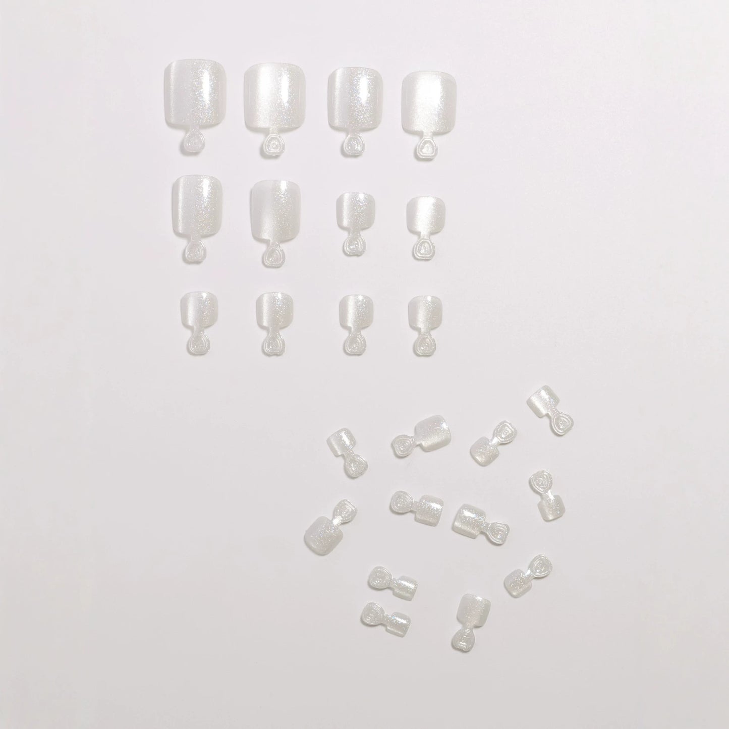 Premium Glitzerndes Pediküre Press-On Nagelset Brehn