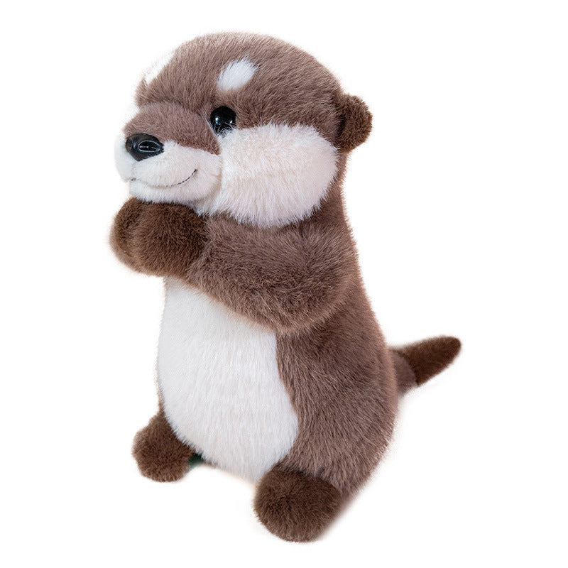 Plüsch Interaktives Otter Plüschtier mit Luxuriösem Weichen Fell und Posierbaren Pfoten Brehn