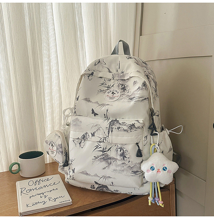 Künstlerischer Blumenmuster-Schulrucksack