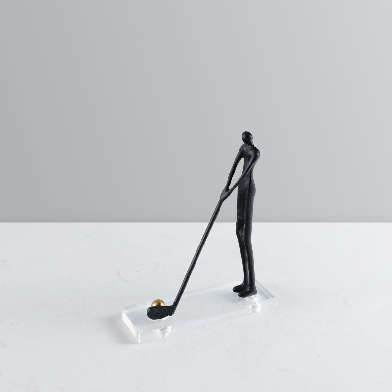 Abstrakte Golfer Skulptur