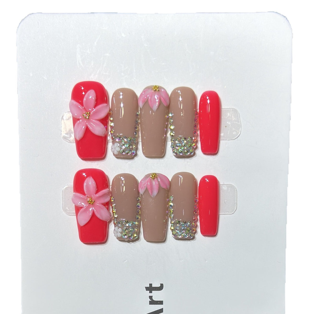 Dekoratives Floral Press-On Nagelkunstset Brehn 1788224002