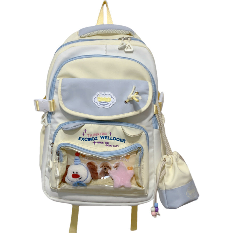 Multi-Compartment Transparent Travel School Backpack Brehn