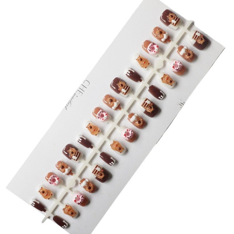 Verspielte Kunstfingernägel mit Tiermotiven Brehn