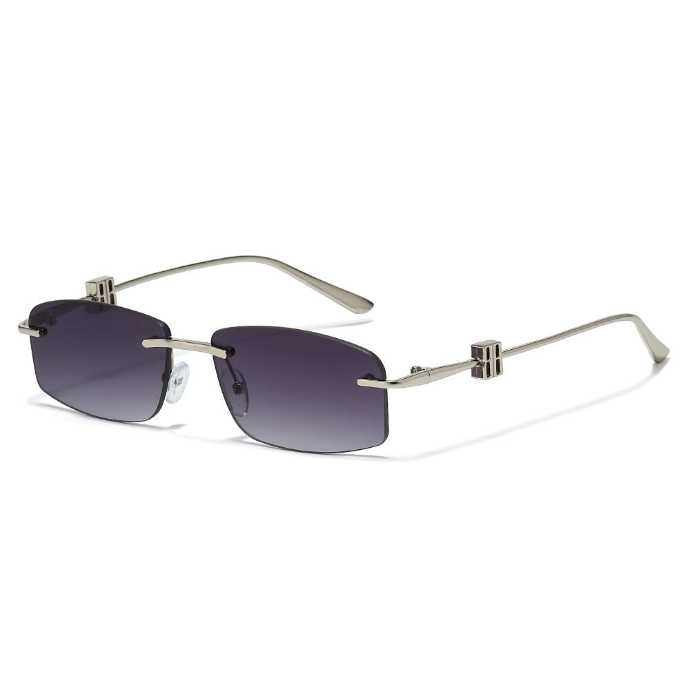 Avant-Garde Minimalistische Rechteck Sonnenbrille Brehn