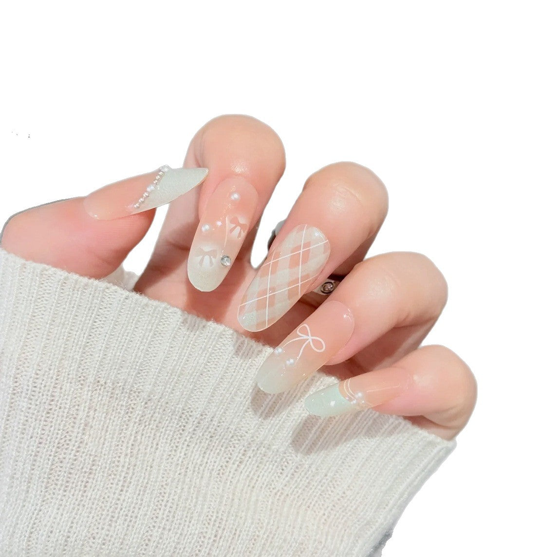 Dekoratives Press-On Nagelkunst Set Brehn