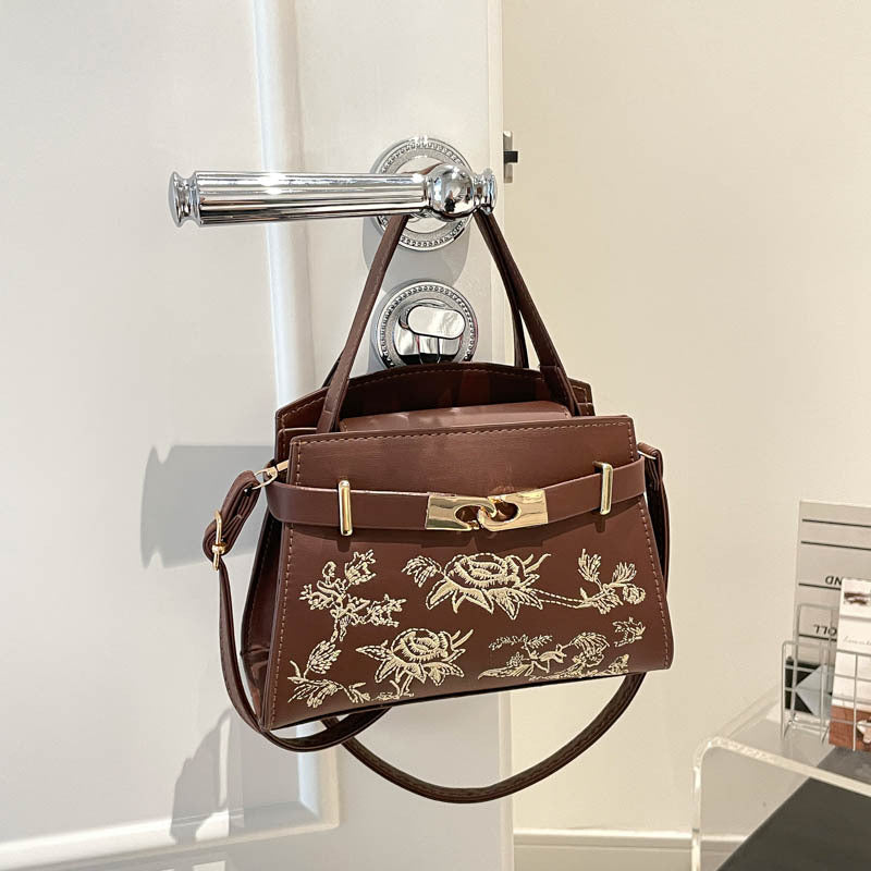 Elegante floral bestickte Handtasche