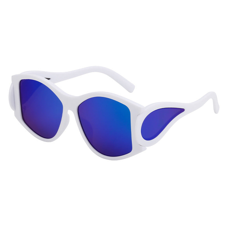 Damen moderne Cat-Eye Sonnenbrille mit einzigartigem Rahmen und UV-Schutz Brehn