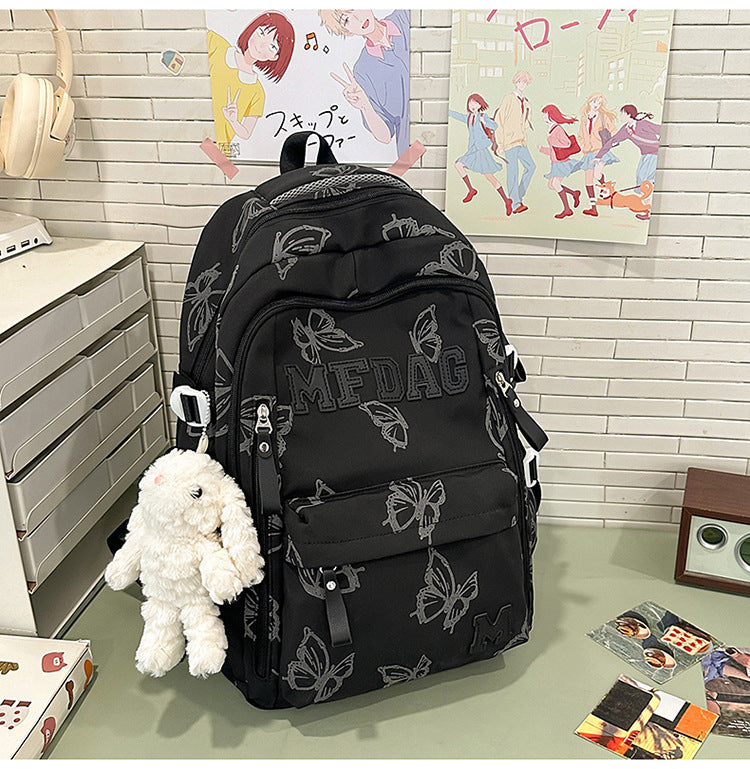 Schmetterlings-verzierte Mehrfach-Taschen-Rucksack