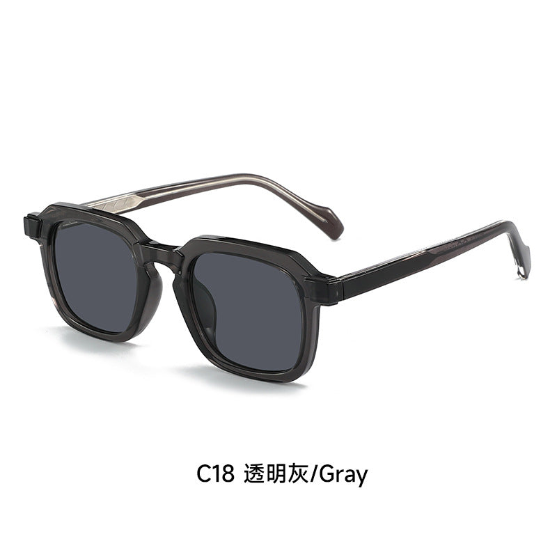 Damen moderne, geometrische Sonnenbrille mit stilvollem, robustem Rahmen Brehn