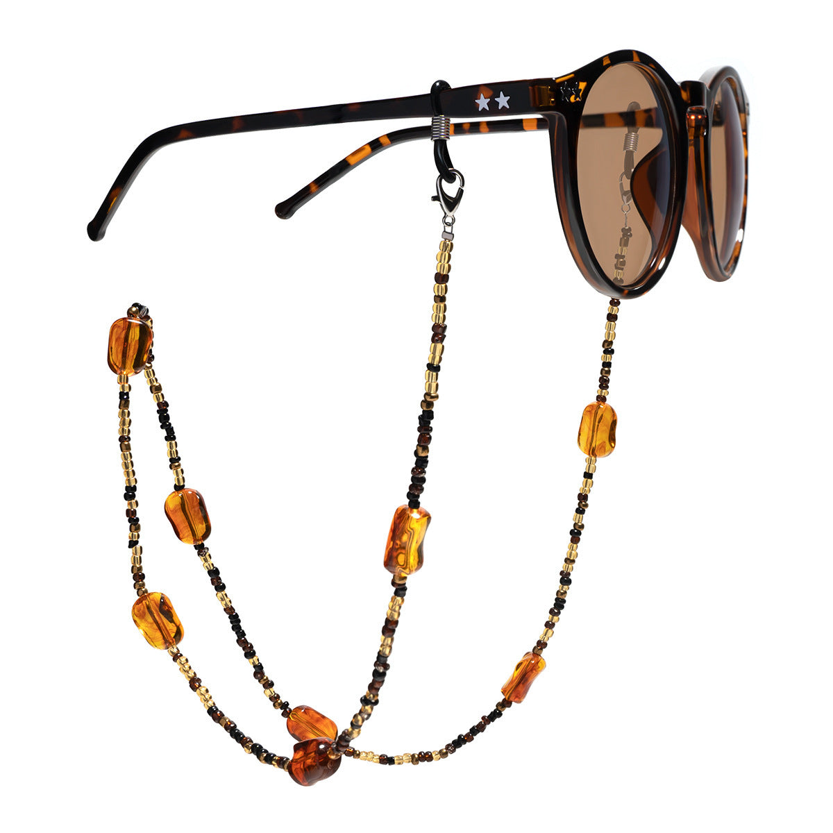 Elegante handgefertigte Perlenbrille Kette Brehn