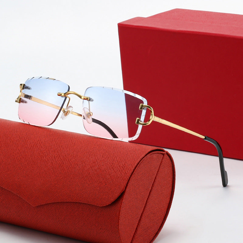 Damen elegante Halbrahmen Korrektionsbrille Brehn