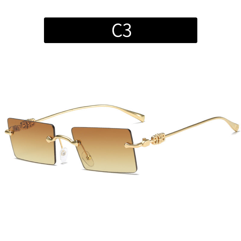 Stylische moderne rechteckige Sonnenbrille
