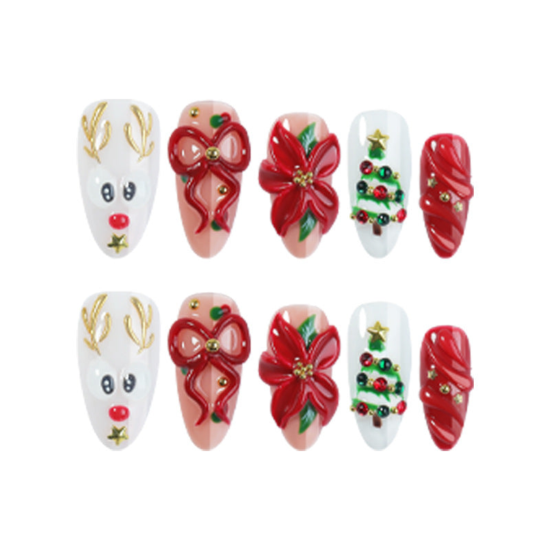 Kreatives Weihnachtskunstnagelset mit festlichen Motiven und Glitzerakzenten Brehn