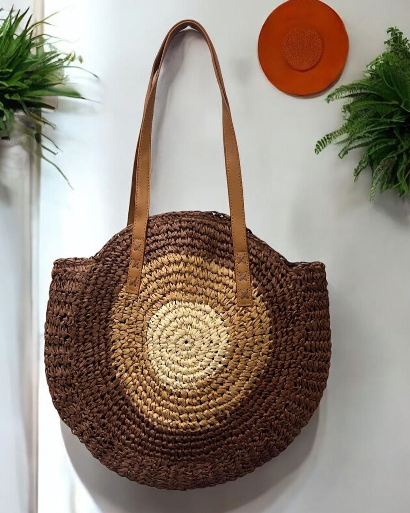 Runde Makramee Strandtasche Brehn